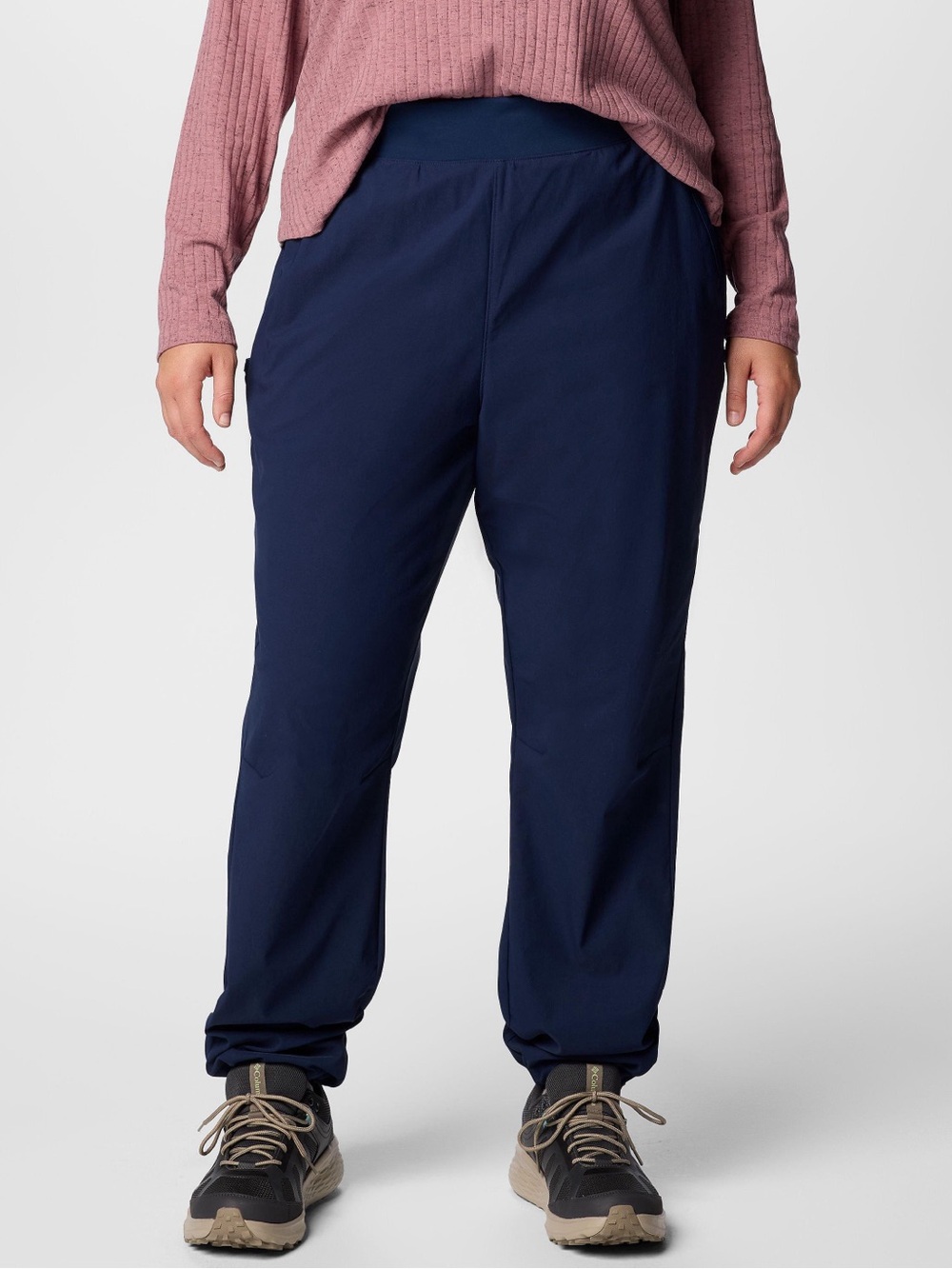 Columbia 2X Leslie Falls Pull-On Pants Plus size joggers navy blue activewear